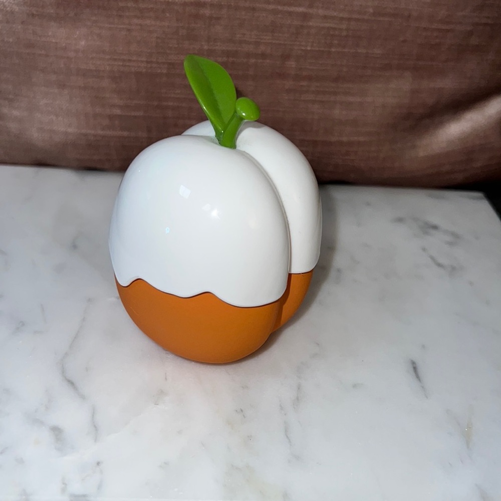 Orange and White Decorative Gourd